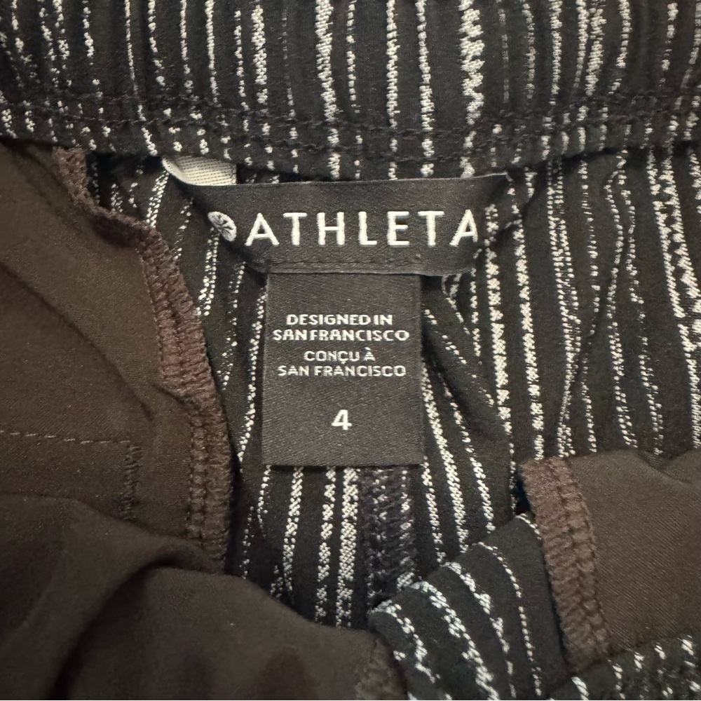 Athleta Arrival Pants Amara Stripe Black Women’s - 4 - Picture 4 of 5